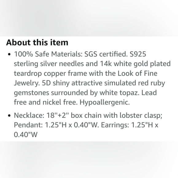 NWOT Pendant Necklace and Earrings - Picture 3 of 10